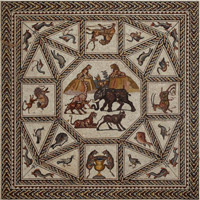 The center display of the Lod Mosaic.